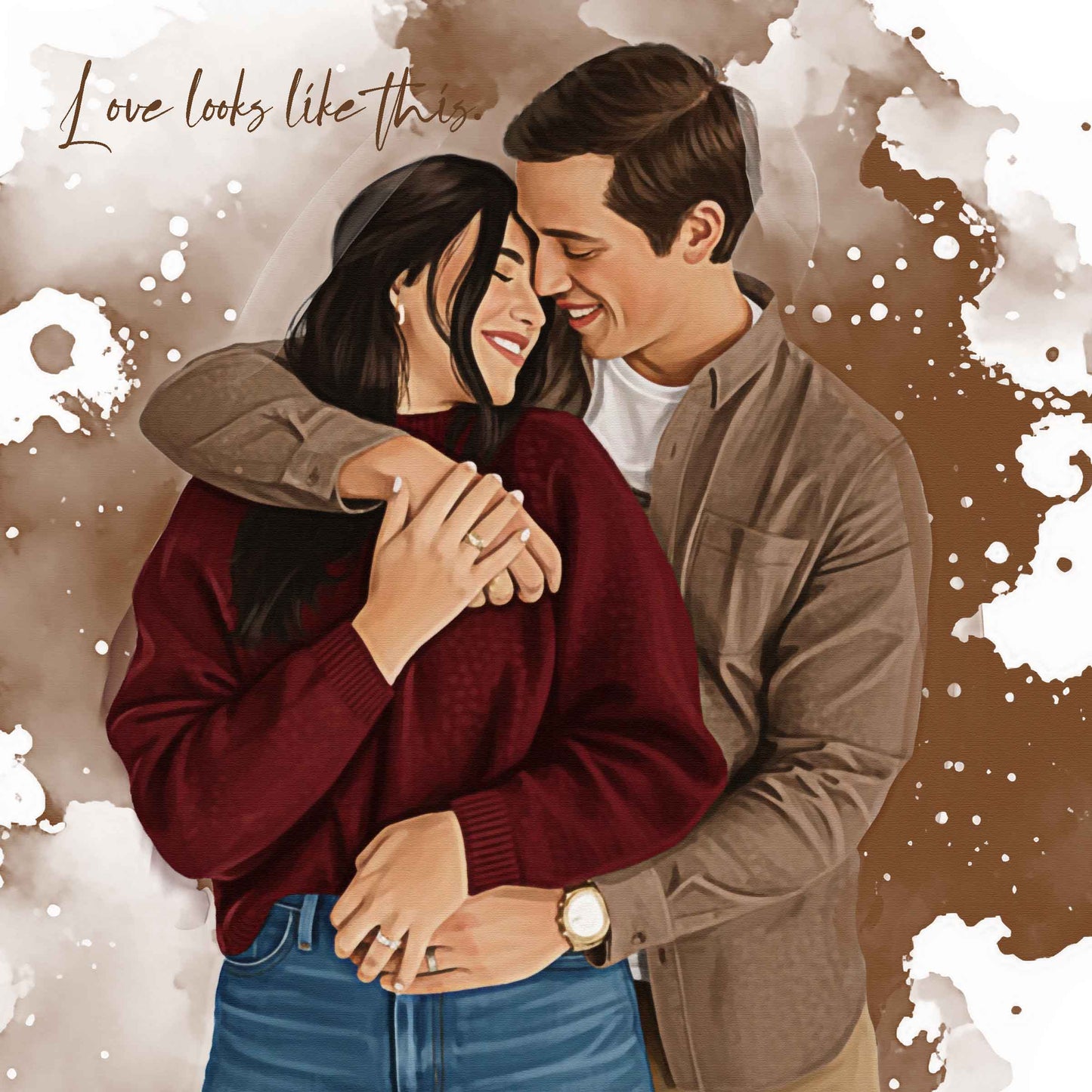 Custom Couple Portrait - Canvas