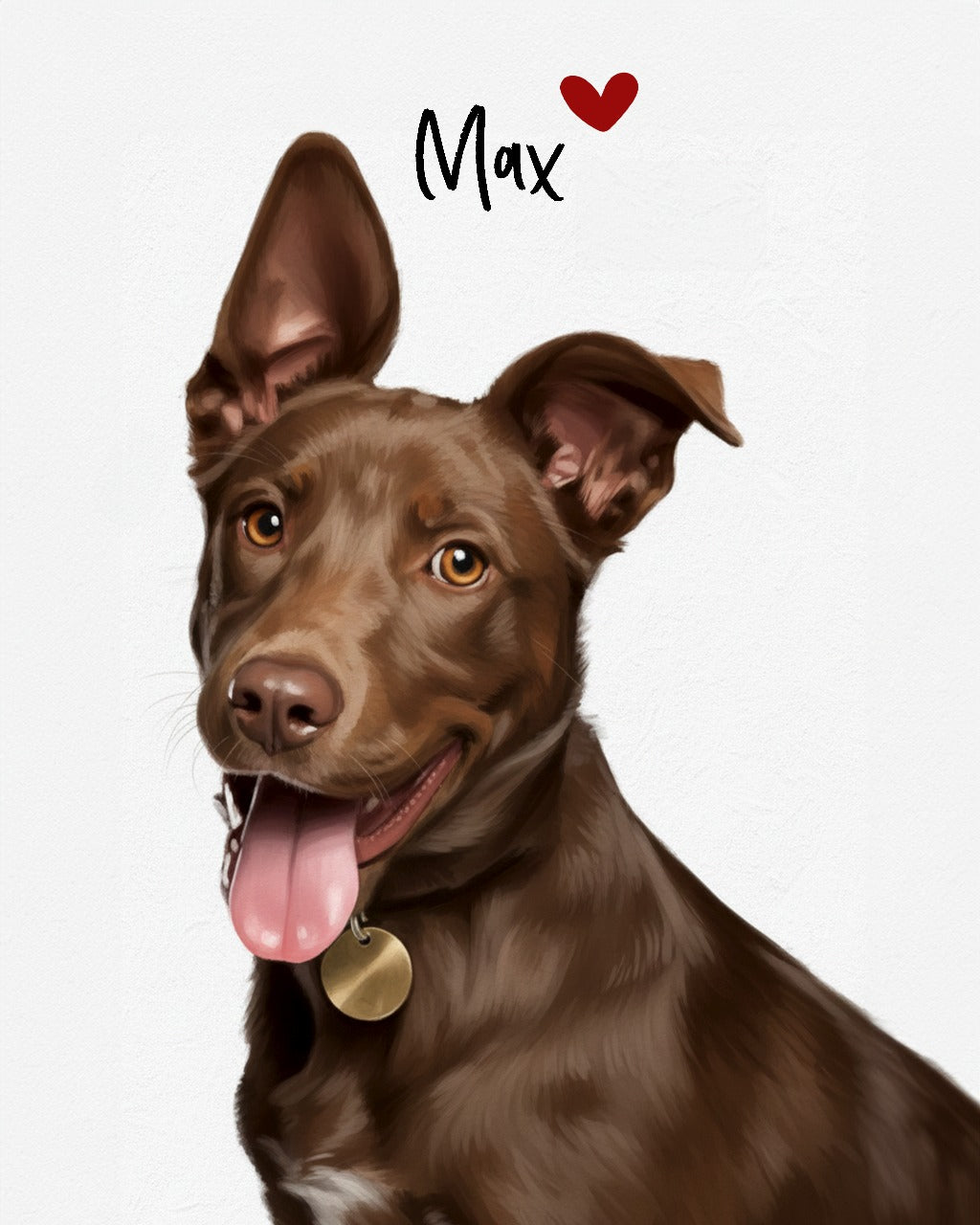 Custom Pet Portrait  - Canvas (Solid Background)