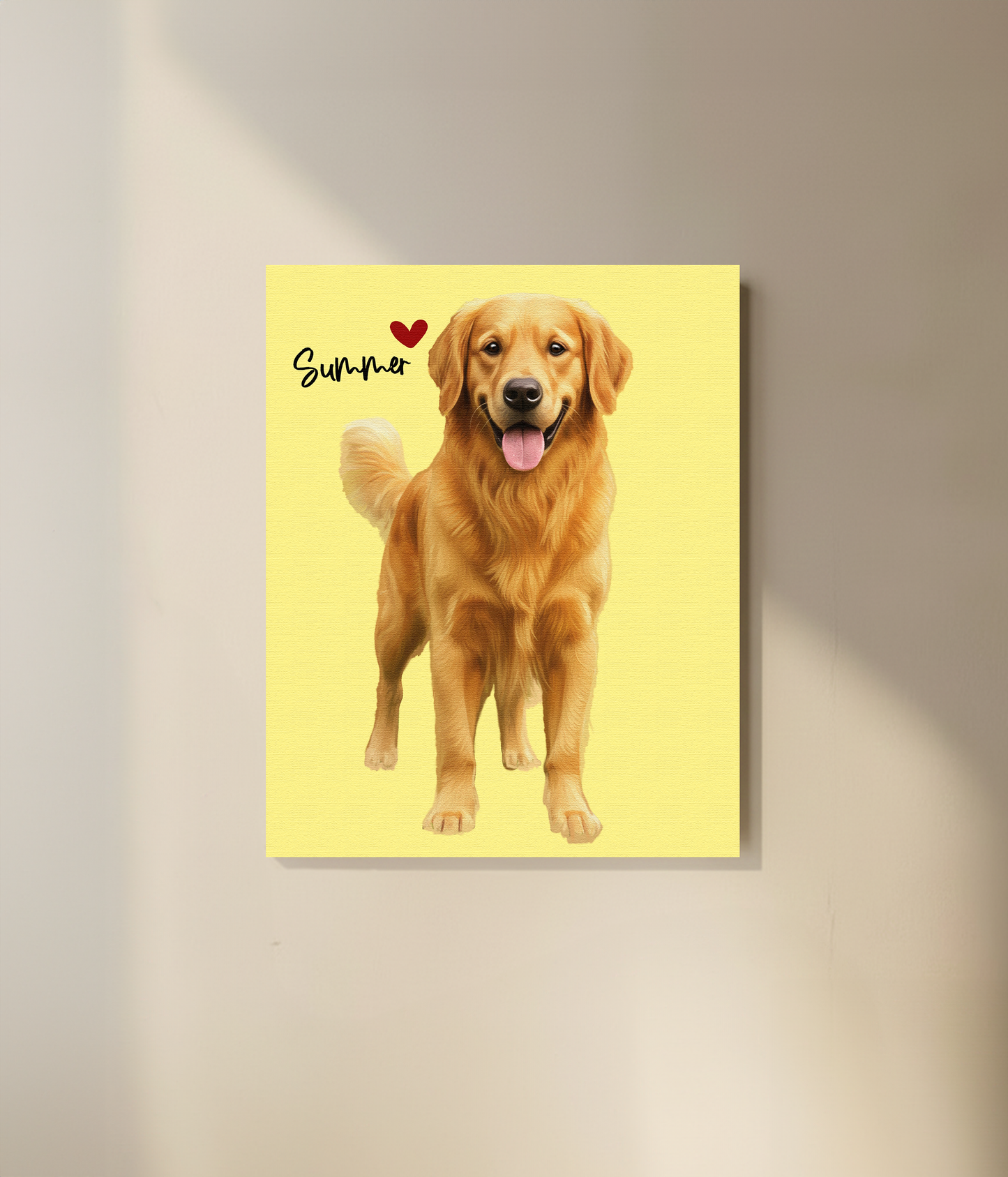 Custom Pet Portrait  - Canvas (Solid Background)
