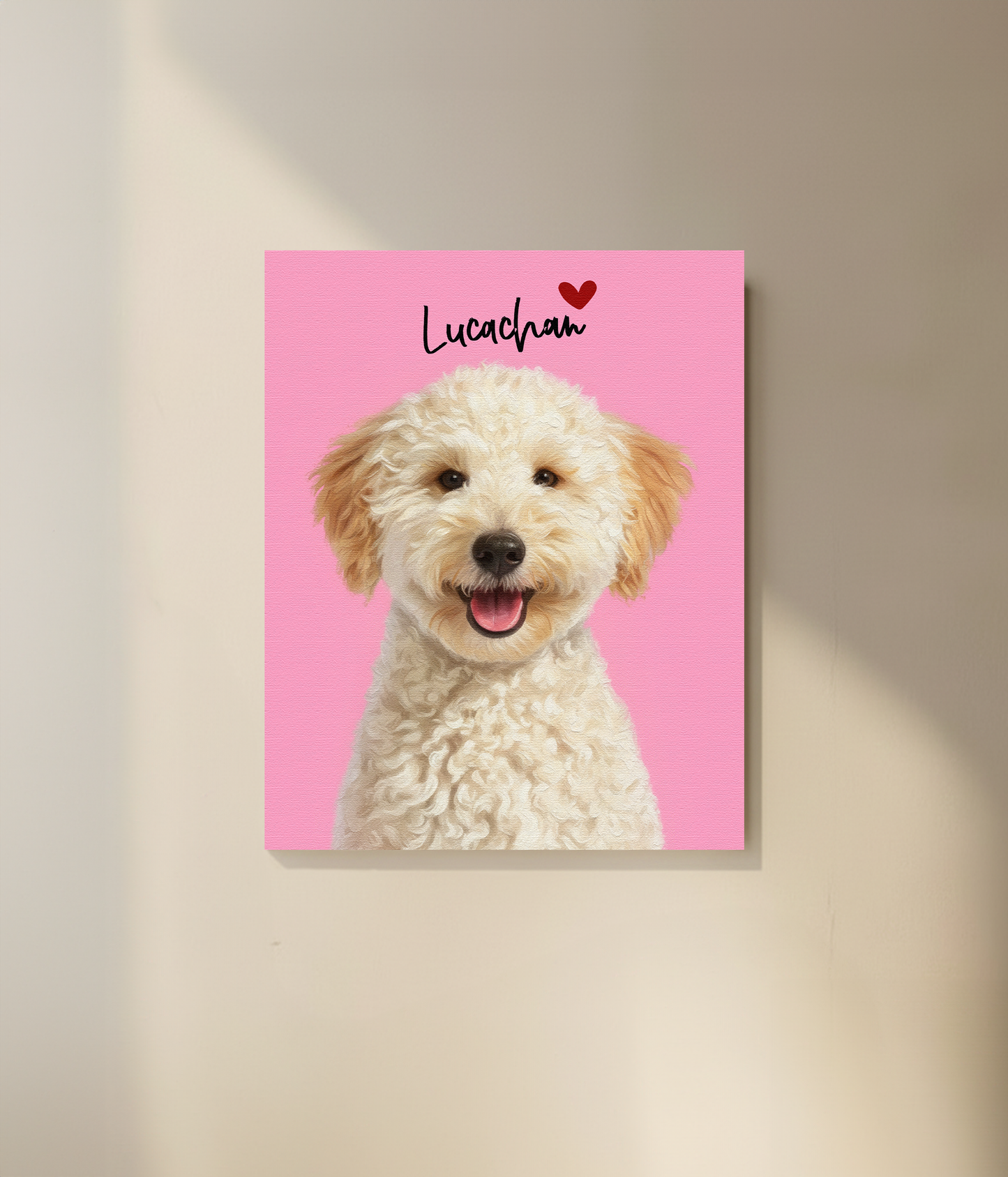 Custom Pet Portrait  - Canvas (Solid Background)