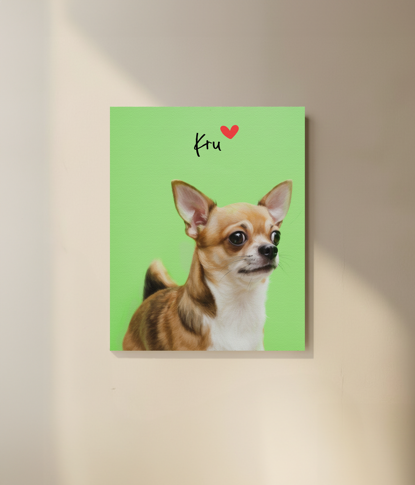 Custom Pet Portrait  - Canvas (Solid Background)