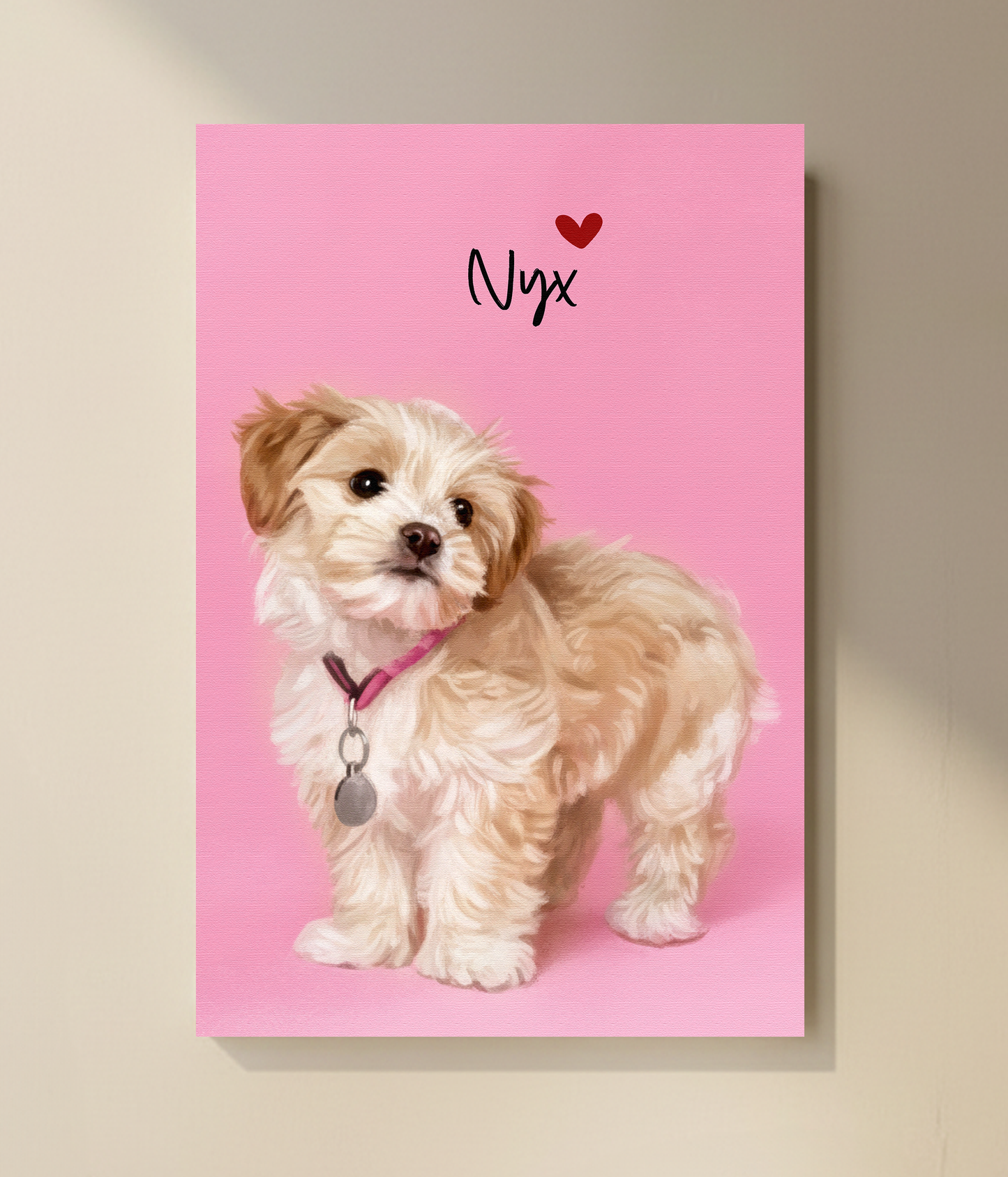 Custom Pet Portrait  - Canvas (Solid Background)