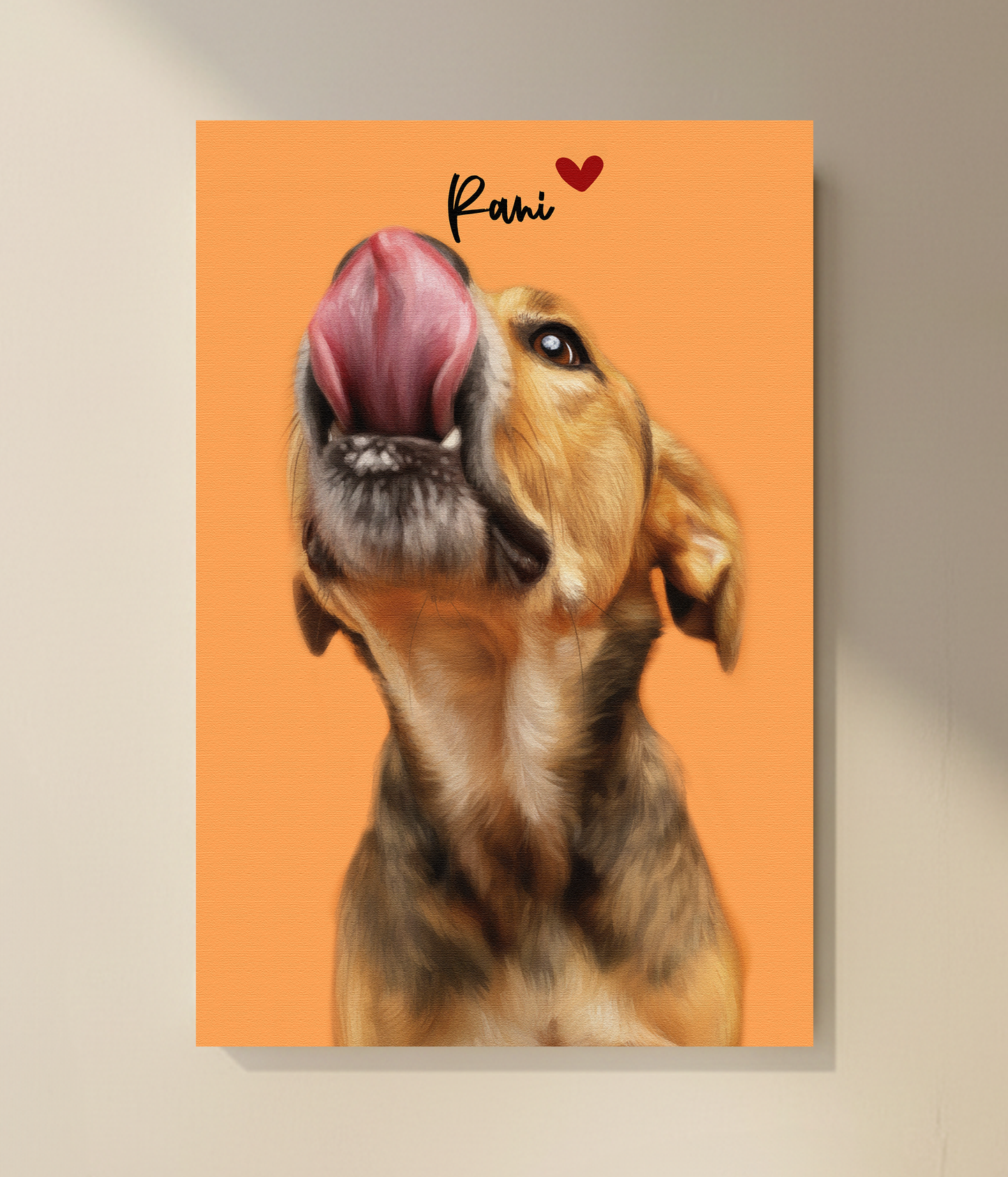 Custom Pet Portrait  - Canvas (Solid Background)