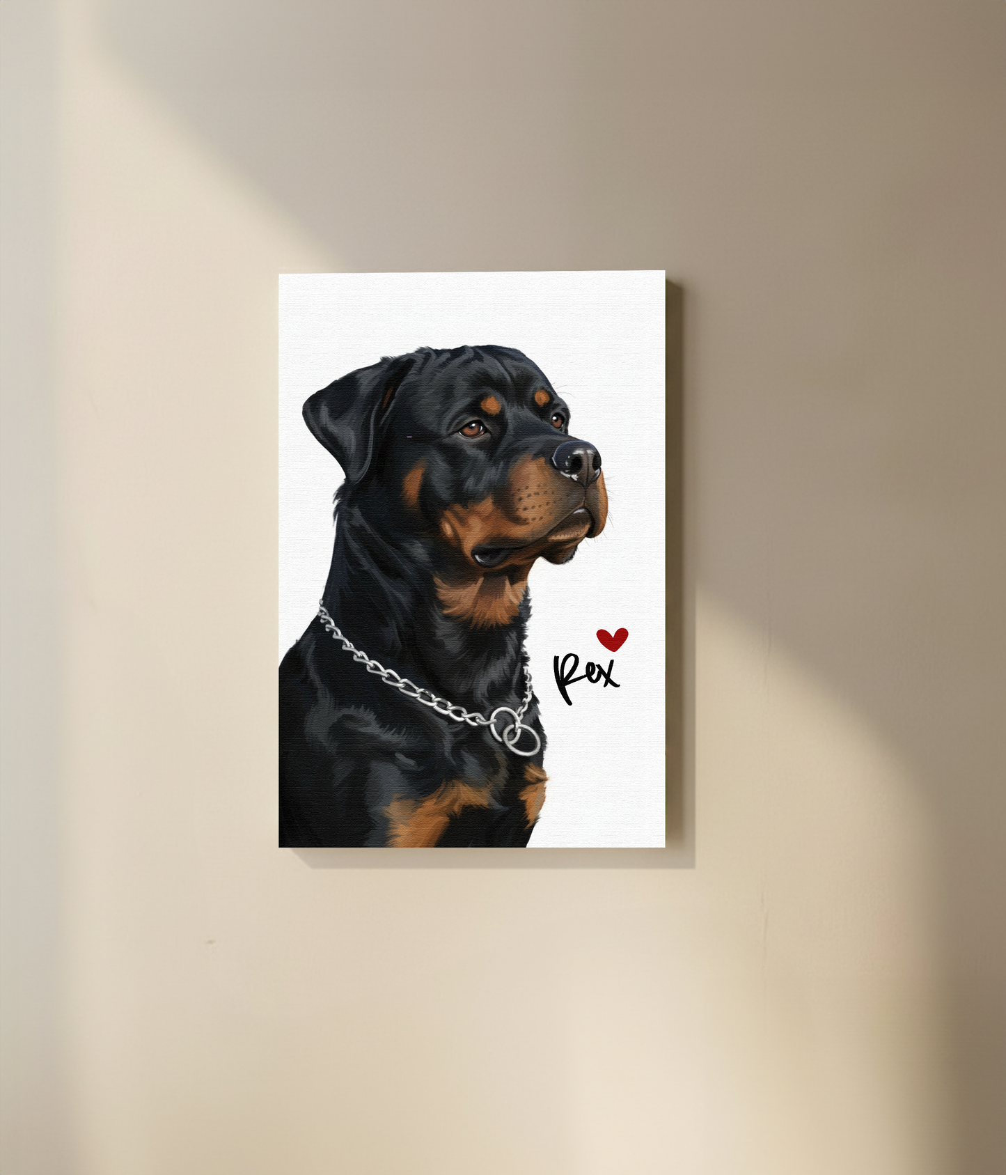 Custom Pet Portrait  - Canvas (Solid Background)