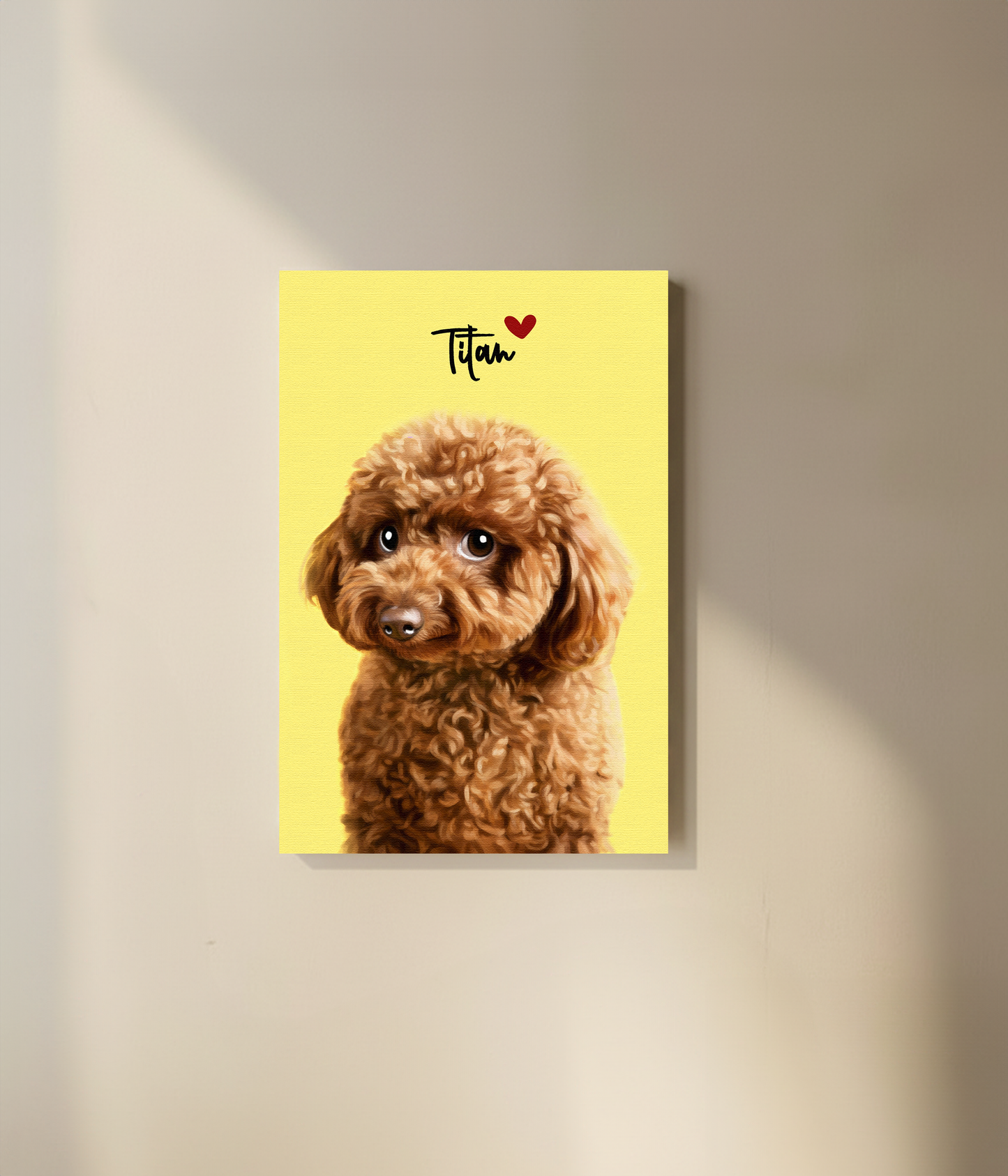 Custom Pet Portrait  - Canvas (Solid Background)