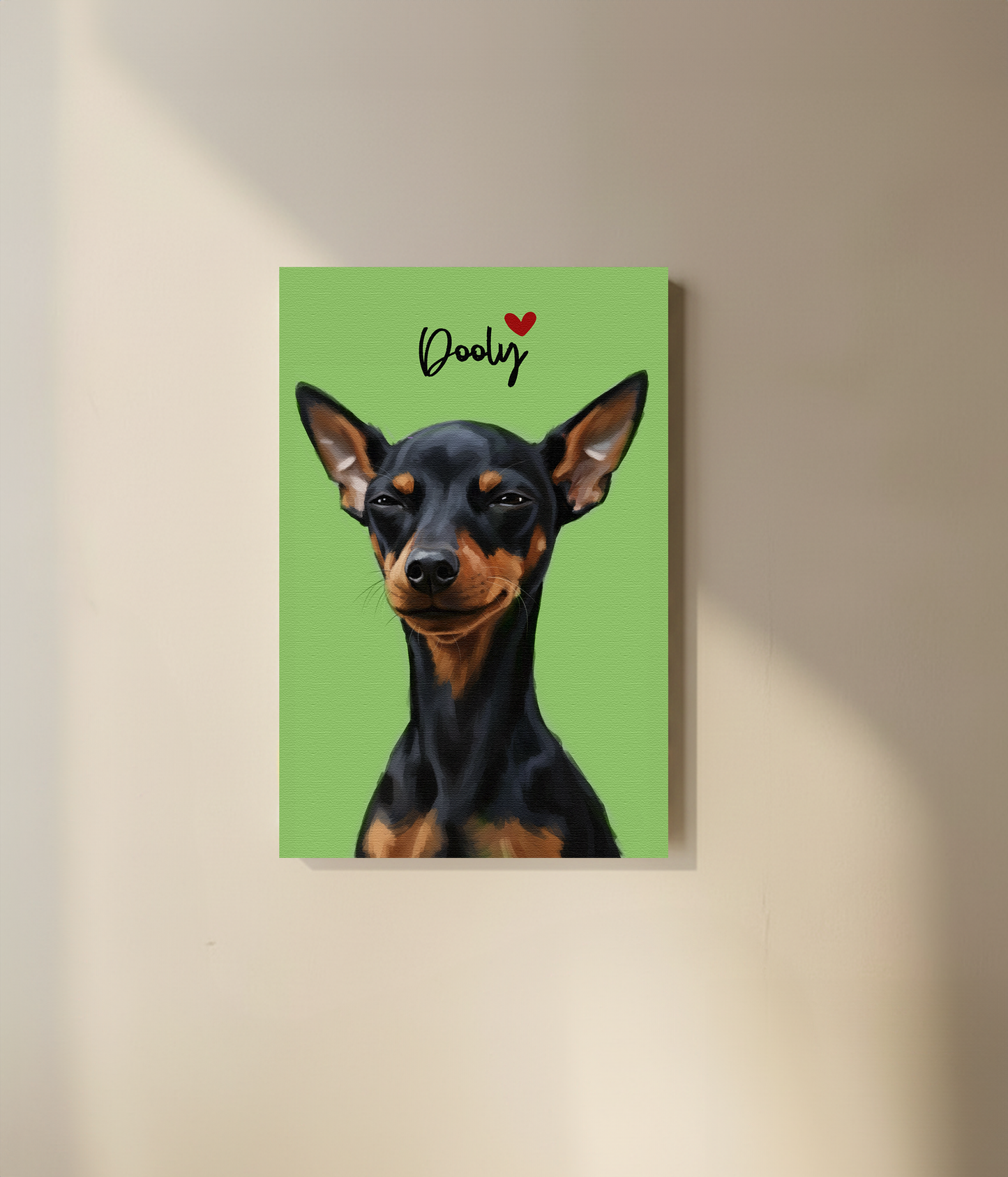 Custom Pet Portrait  - Canvas (Solid Background)