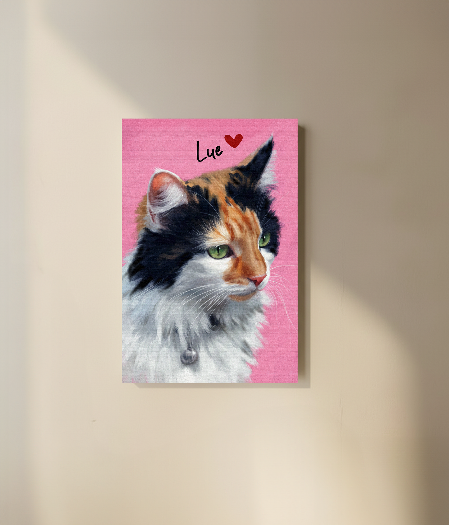 Custom Pet Portrait  - Canvas (Solid Background)