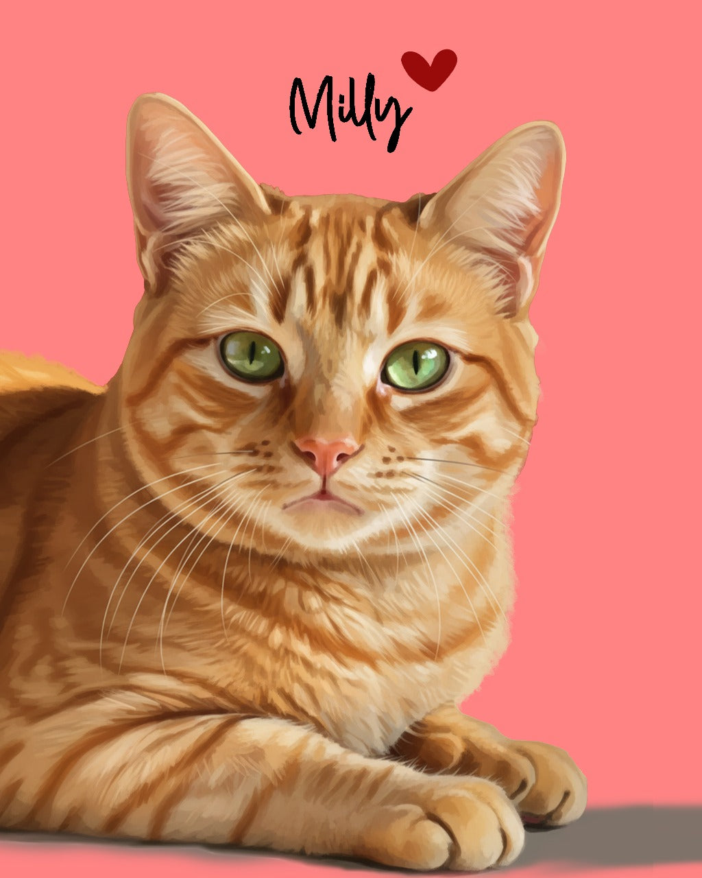 Custom Pet Portrait  - Canvas (Solid Background)