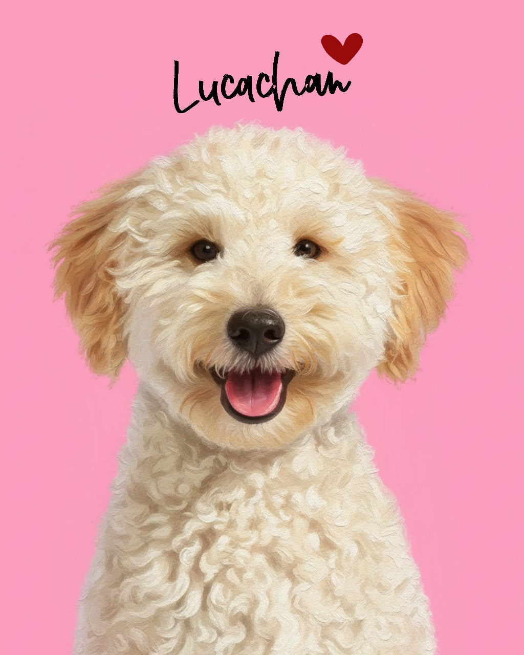 Custom Pet Portrait  - Canvas (Solid Background)