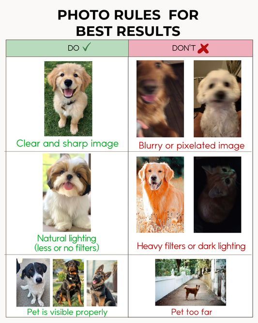 Custom Pet Portrait  - Framed Wall Art (Solid Background)